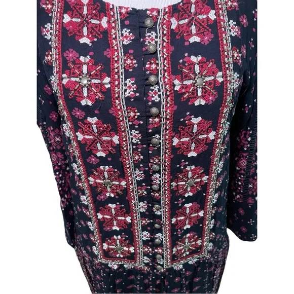 Anthropologie Navy and Red Mini Dress - Picture 7 of 9